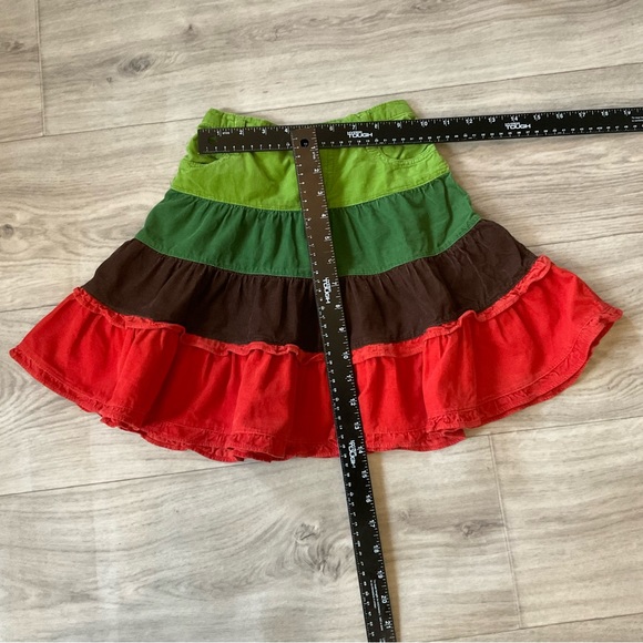 The Children’s Place Multicolor  Fall Tiered Skirt Size 6 Orange Brown - Picture 7 of 10